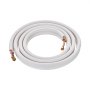 VEVOR 4876.8mm Mini Split Line Set, 6.4 & 12.7mm O.D Copper Pipes Tubing and Triple-Layer Insulation, for Air Conditioning or Heating Pump Equipment & HVAC with Rich Accessories (18ft Connection Cable