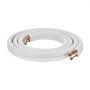 VEVOR 4876.8mm Mini Split Line Set, 6.4 & 12.7mm O.D Copper Pipes Tubing and Triple-Layer Insulation, for Air Conditioning or Heating Pump Equipment & HVAC with Rich Accessories (18ft Connection Cable
