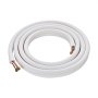 VEVOR 4876.8mm Mini Split Line Set, 6.4 & 9.5mm O.D Copper Pipes Tubing and Triple-Layer Insulation, for Air Conditioning or Heating Pump Equipment & HVAC with Rich Accessories (18ft Connection Cable)