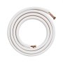 VEVOR 4876.8mm Mini Split Line Set, 6.4 & 9.5mm O.D Copper Pipes Tubing and Triple-Layer Insulation, for Air Conditioning or Heating Pump Equipment & HVAC with Rich Accessories (18ft Connection Cable)