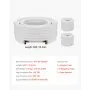 VEVOR 15.2m Mini Split Line Set, 6.4 & 9.5mm OD AC Copper Tubing Pipe, 3/8 White PE Thickened Insulated Coil with Flared Nuts, Strapping Tapes, for Mini Split Air Conditioner HVAC or Heat Pump System