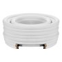 VEVOR 15.2m Mini Split Line Set, 6.4 & 9.5mm OD AC Copper Tubing Pipe, 3/8 White PE Thickened Insulated Coil with Flared Nuts, Strapping Tapes, for Mini Split Air Conditioner HVAC or Heat Pump System