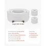 VEVOR 30.5m Mini Split Line Set, 6.4 & 9.5mm OD AC Copper Tubing Pipe, 3/8 White PE Thickened Insulated Coil with Flared Nuts, Strapping Tapes, for Mini Split Air Conditioner HVAC or Heat Pump System