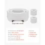 VEVOR 30.5m Mini Split Line Set, 9.5 & 15.9mm OD AC Copper Tubing Pipe, 3/8 White PE Thickened Insulated Coil with Flared Nuts, Strapping Tapes, for Mini Split Air Conditioner HVAC or Heat Pump System