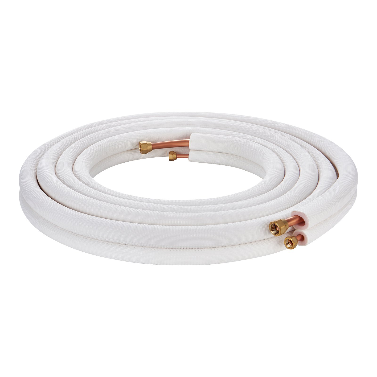 VEVOR 7620mm Mini Split Line Set, 9.5 & 15.9mm O.D Copper Pipes Tubing and Triple-Layer Insulation, for Mini Split Air Conditioning Refrigerant or Heating Pump Equipment & HVAC with Wrapping Strips.