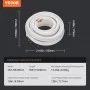 VEVOR 15240mm Mini Split Line Set, 6.4 & 12.7mm O.D Copper Pipes Tubing and Triple-Layer Insulation, for Mini Split Air Conditioning Refrigerant or Heating Pump Equipment & HVAC with Wrapping Strips.
