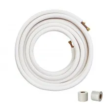 VEVOR 15240mm Mini Split Line Set, 9.5 & 15.9mm O.D Copper Pipes Tubing and Triple-Layer Insulation, for Mini Split Air Conditioning Refrigerant or Heating Pump Equipment & HVAC with Wrapping Strips.