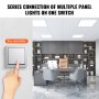 VEVOR 1 Pack 2x4 FT LED Flat Panel Light, 6000LM 50W, Surface Mount LED Drop Ceiling Light Fixture with Adjustable Color Temperature 3500K/4000K/5000K, Ultra Thin for Home Off Tested to UL Standards