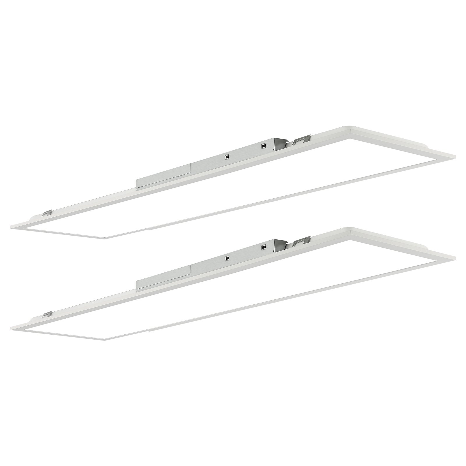 VEVOR 2 Pack 1x4 FT LED Flat Panel Light, 6600LM 55W, Surface Mount LED Drop Ceiling Light Fixture with Adjustable Color Temperature 3500K/4000K/5000K for Home Office Classroom, Tested to UL Standards