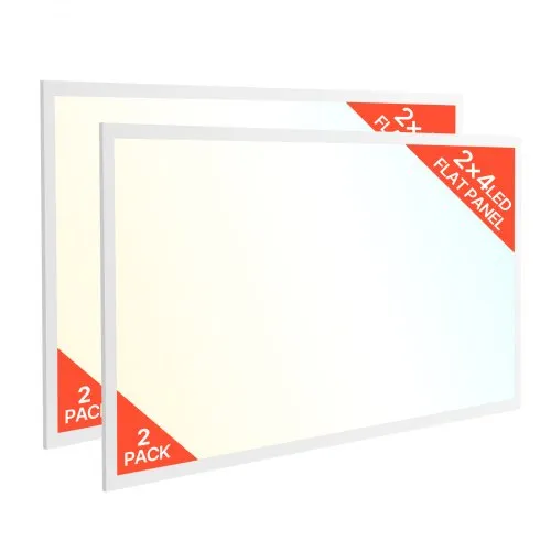 VEVOR 2x4 FT LED Flat Panel Light, 7800 LM, Flush Mount LED Drop Ceiling Lighting Fixture with 3 Color Selectable 4000K/5000K/6000K, 30W/40W/50W, 0-10V Dimmable, Ultra Slim for Home Kitchen, 2 Pack