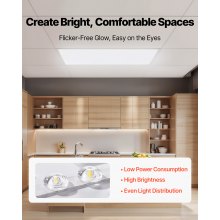 2x4 FT LED Flat Panel Light 7800LM Ceiling Light Fixture 4000K/5000K/6000K 2 PCS