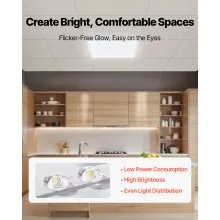 2x2 FT LED Flat Panel Light 5700LM Ceiling Light Fixture 3000K/4000K/5000K 4 PCS