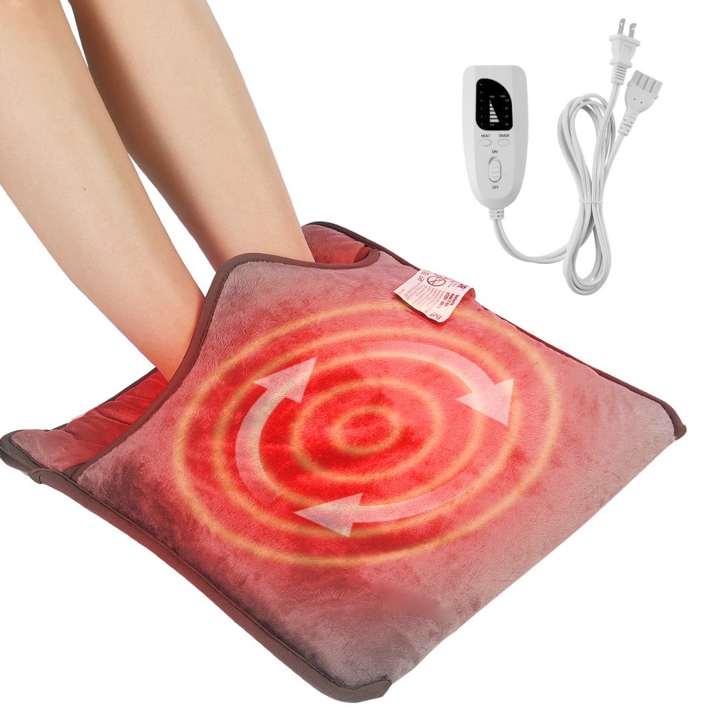 VEVOR Electric Heated Foot Warmer Double-Sided Foot Heating Pad 15.4" x 15.0"