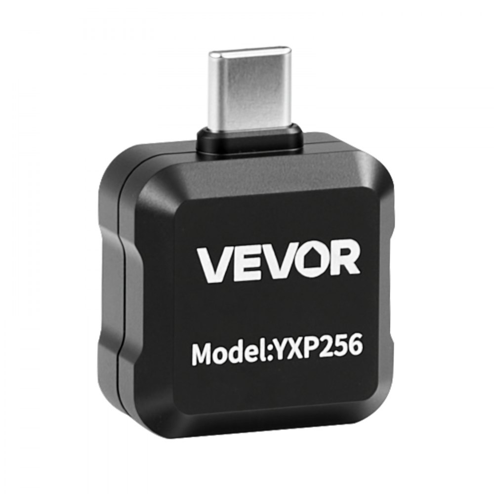 VEVOR Thermal Imaging Camera for Android, 512 x 384 TISR Super Resolution, 25HZ Refresh Rate Infrared Thermal Imager for Smartphone Tablet, 256 x 192 IR Resolution, -20°C to 550°C & 15 Color Palettes