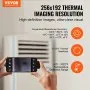 Termokamera VEVOR pro Android a iOS, bezdrátová infračervená termokamera s rozlišením 256 x 192 IR s WiFi a vizuální kamerou, obnovovací frekvence 25 Hz pro chytrý telefon, -2 °C až 430 °C, IP54