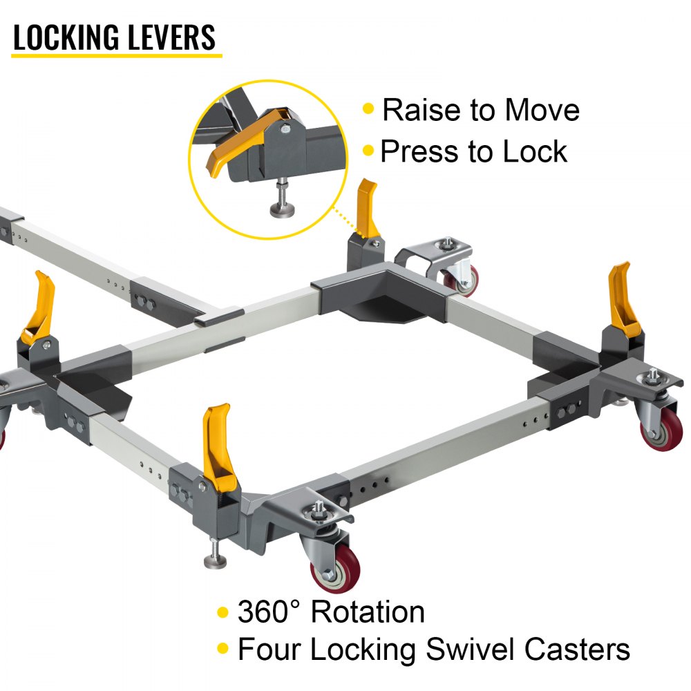 Vevor Rab3795 Mobile Base W/t Extension Mobile Tool Base1500lbs Band Saw Base
