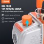 VEVOR 1/4 HP 4 CFM AC Vacuum Pump and Gauge Set, Single Stage Rotary Vane HVAC Air Vacuum Pump A/C Refrigerant Kit Manifold Gauge Set, with Three-Color Hose Carry Bag, Applicable to R134a, R410a