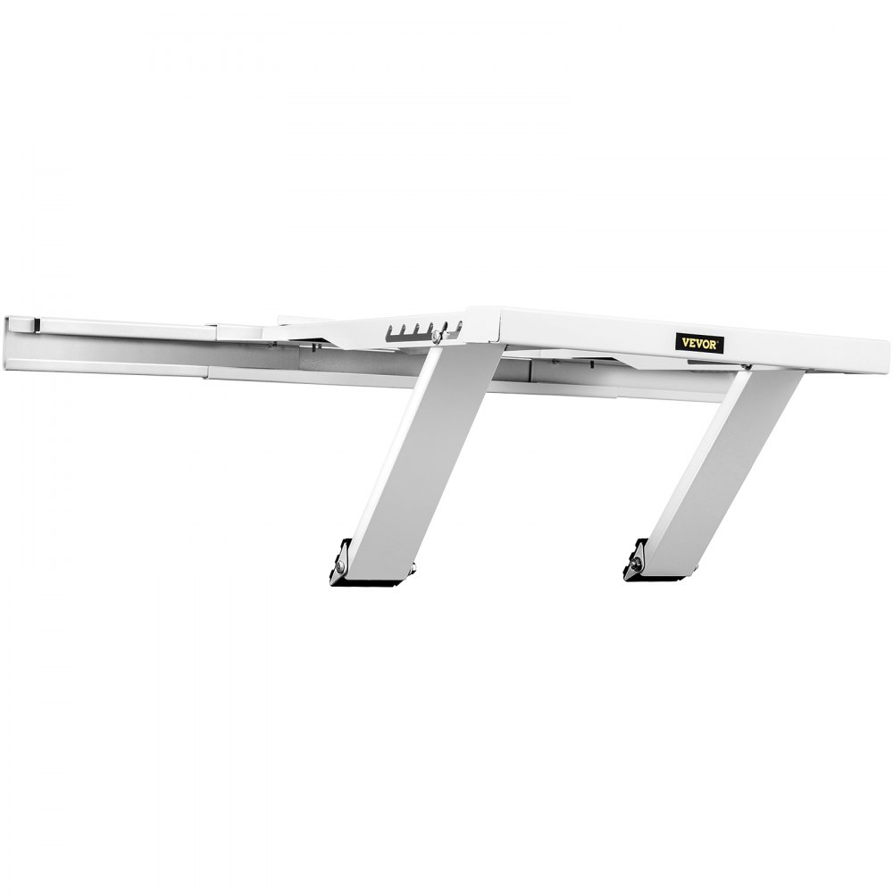 VEVOR air conditioner support bracket with white frame and adjustable arms against a plain background.