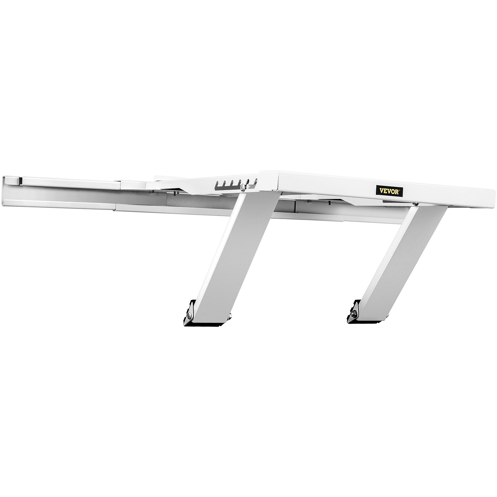 VEVOR air conditioner support bracket with white frame and adjustable arms against a plain background.