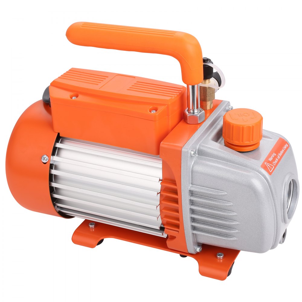 VEVOR 1/5 HP Single Stage Vacuum Pump, 3.5 CFM, 220-240V AC Air Conditioning Conditioner Vacuum Pump, 0.6 cm SAE Male 1.27 cm ACME Male Inlet, for HVAC Repair, Refrigeration Maintenance, Resin Degassing