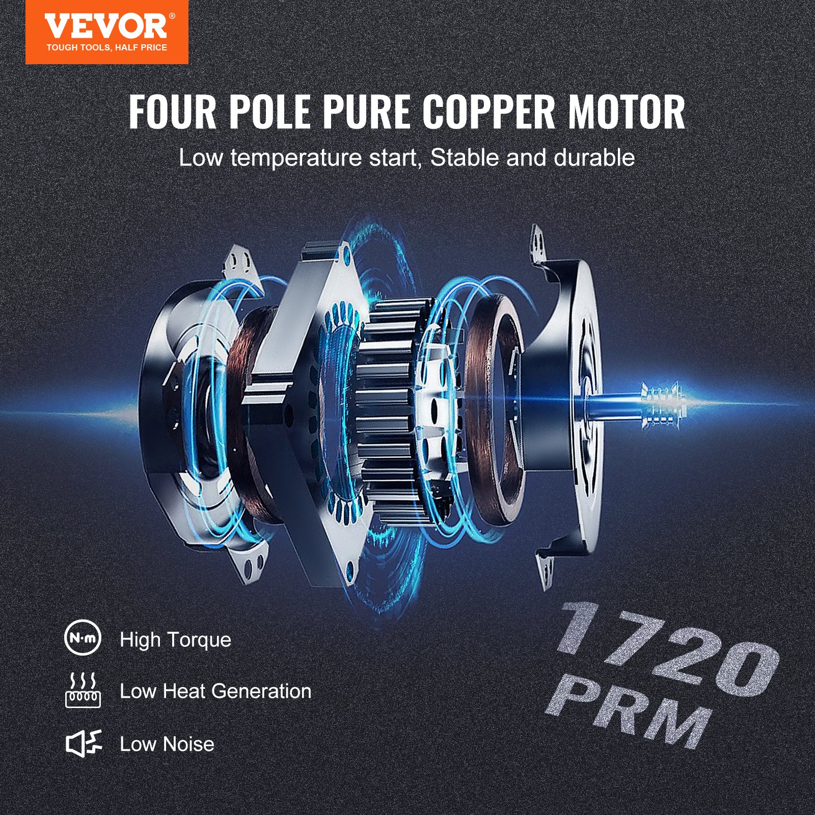 VEVOR 1/5 HP Single Stage Vacuum Pump, 3.5 CFM, 220-240V AC Air Conditioning Conditioner Vacuum Pump, 0.6 cm SAE Male 1.27 cm ACME Male Inlet, for HVAC Repair, Refrigeration Maintenance, Resin Degassing