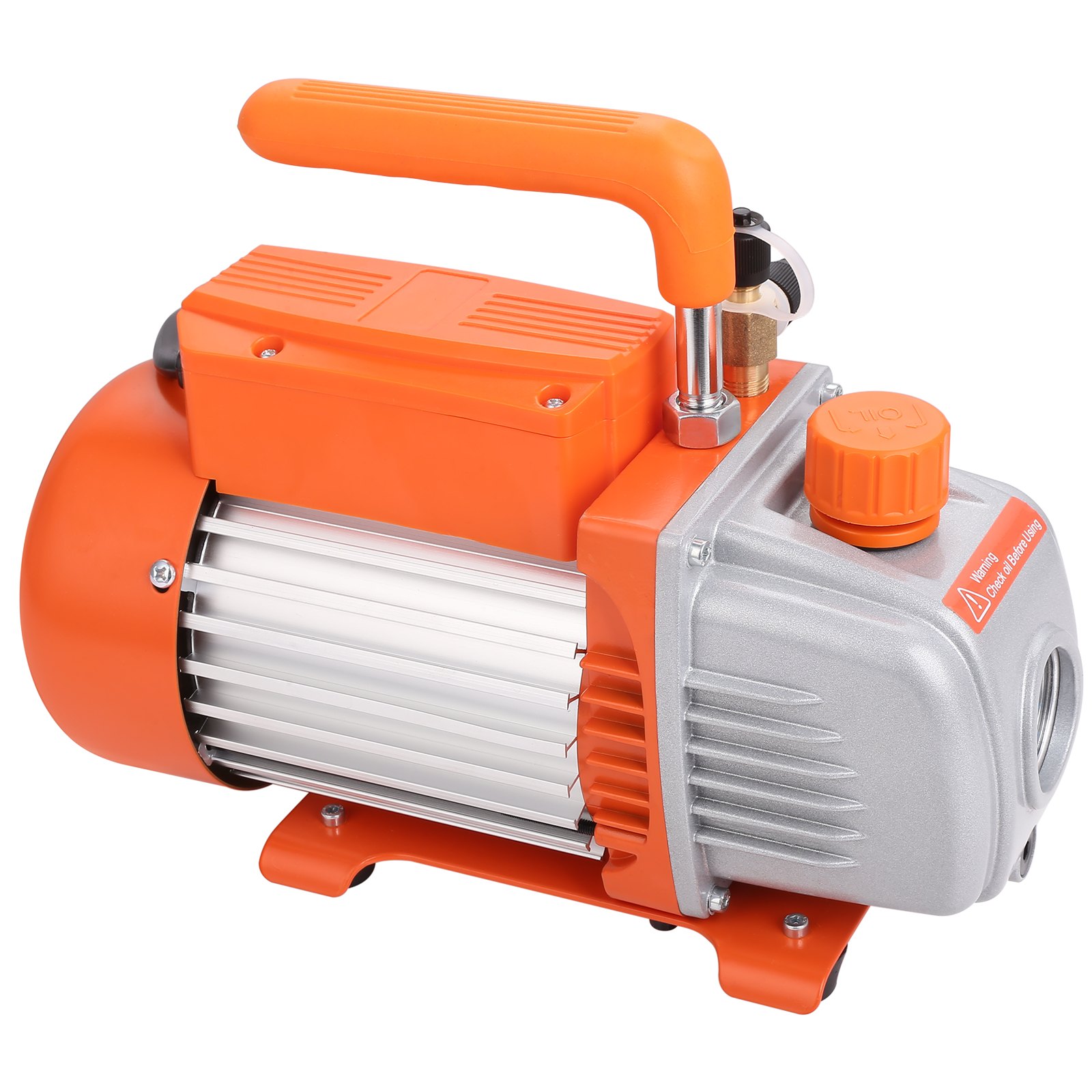 VEVOR 1/5 HP Single Stage Vacuum Pump, 3.5 CFM, 220-240V AC Air Conditioning Conditioner Vacuum Pump, 0.6 cm SAE Male 1.27 cm ACME Male Inlet, for HVAC Repair, Refrigeration Maintenance, Resin Degassing