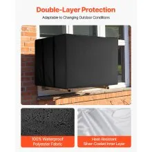 Air Conditioner Cover 20.87x15.75x14.96 inch Waterproof Adjustable Strap