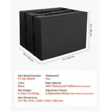 Air Conditioner Cover 20.87x15.75x14.96 inch Waterproof Adjustable Strap