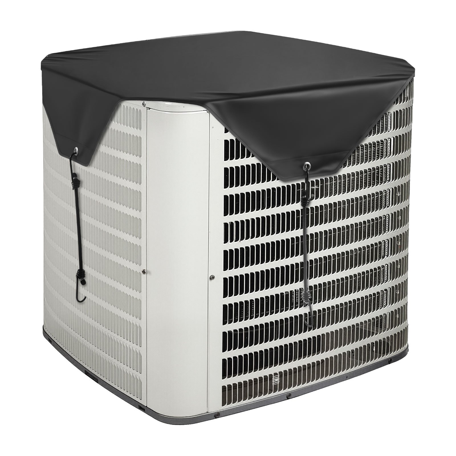 VEVOR Air Conditioner Cover for Outside Units, 710 x 710 mm Central AC Cover for Air Conditioning Unit, Top Universal Mesh Defender Rainproof Easy Install for Outdoor Outside All Seasons, Black