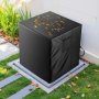 VEVOR Air Conditioner Cover, 32 x 32 x 36 inch Ac Cover for Air Conditioning Unit, Three-Layer, Waterproof Polyester Fabric, Mesh Ventilation, Universal Defender for Outdoor Outside Ac Unit, Black