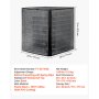 VEVOR Air Conditioner Cover, 711 x 711 x 812 mm Ac Cover for Air Conditioning Unit, Dual-Layer, Detachable Canopy,Waterproof Polyester, Universal HVAC Protector for Outdoor Outside Ac Unit, Black