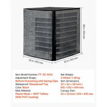 32x32x36 inch Air Conditioner Cover Dual Layer Detachable Canopy