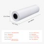 Wide Format Paper Plotter Paper 2 Rolls 24 in x 500 ft CAD Bond Rolls