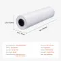 VEVOR Wide Format Paper, 609.6 mm x 152.4 m Plotter Paper, 2 Rolls CAD Bond Rolls with 76.2 mm Core, 16 KG Plotter Paper Rolls, for CAD Drawings, Engineering Plans, GIS Maps & Architectural Designs