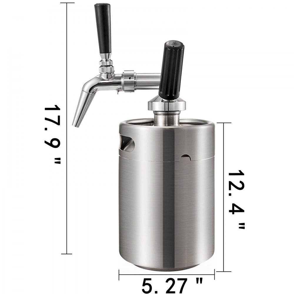 Mini Keg 4L Stainless Steel Triple J Nitro Cold Brew Coffee Stout Tap kit