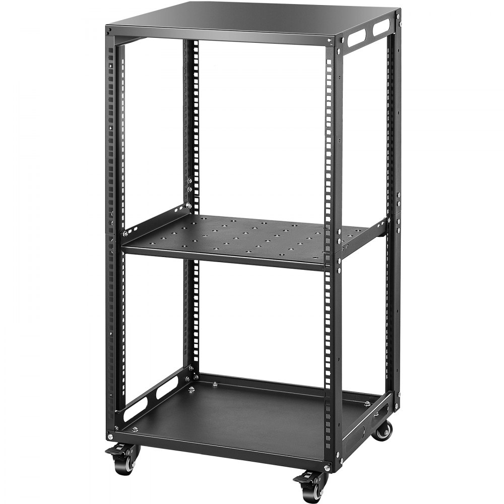 VEVOR Open Frame Server Rack Network Server Rack 18U 4 Post 19"/482mm Relay Rack