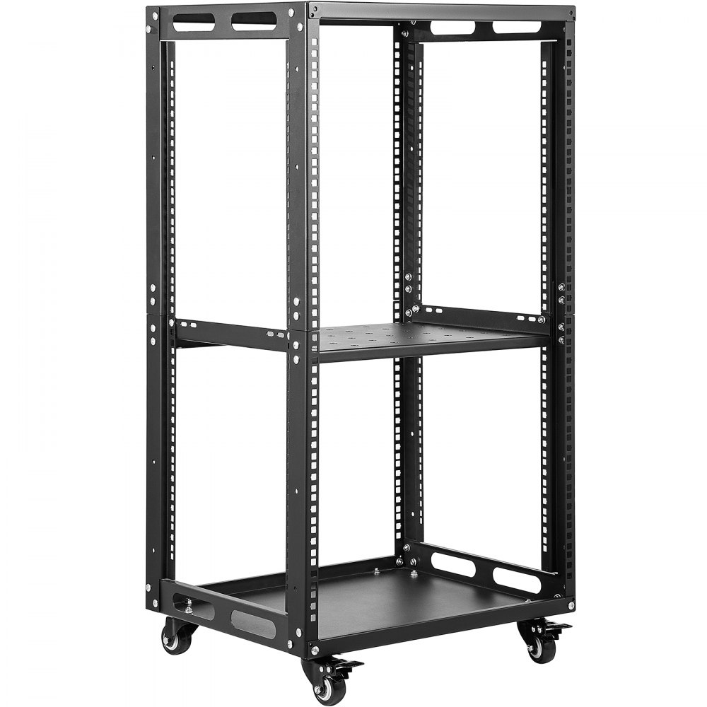VEVOR Open Frame Server Rack Network Server Rack 18U 4 Post 19"/482mm Relay Rack