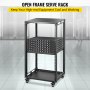 VEVOR Open Frame Server Rack Network Server Rack 18U 4 Post 19"/482mm Relay Rack