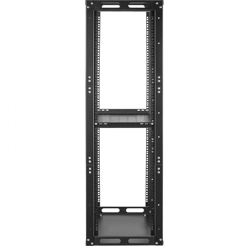 VEVOR Server Rack, 28U Open Frame Rack, 4-Post IT Server Network Relay Rack, 19 Inch Server/Audio Network Equipment Rack Cold Rolled Steel, Heavy Duty Threaded Rack, Holds Network Servers & AV Gear