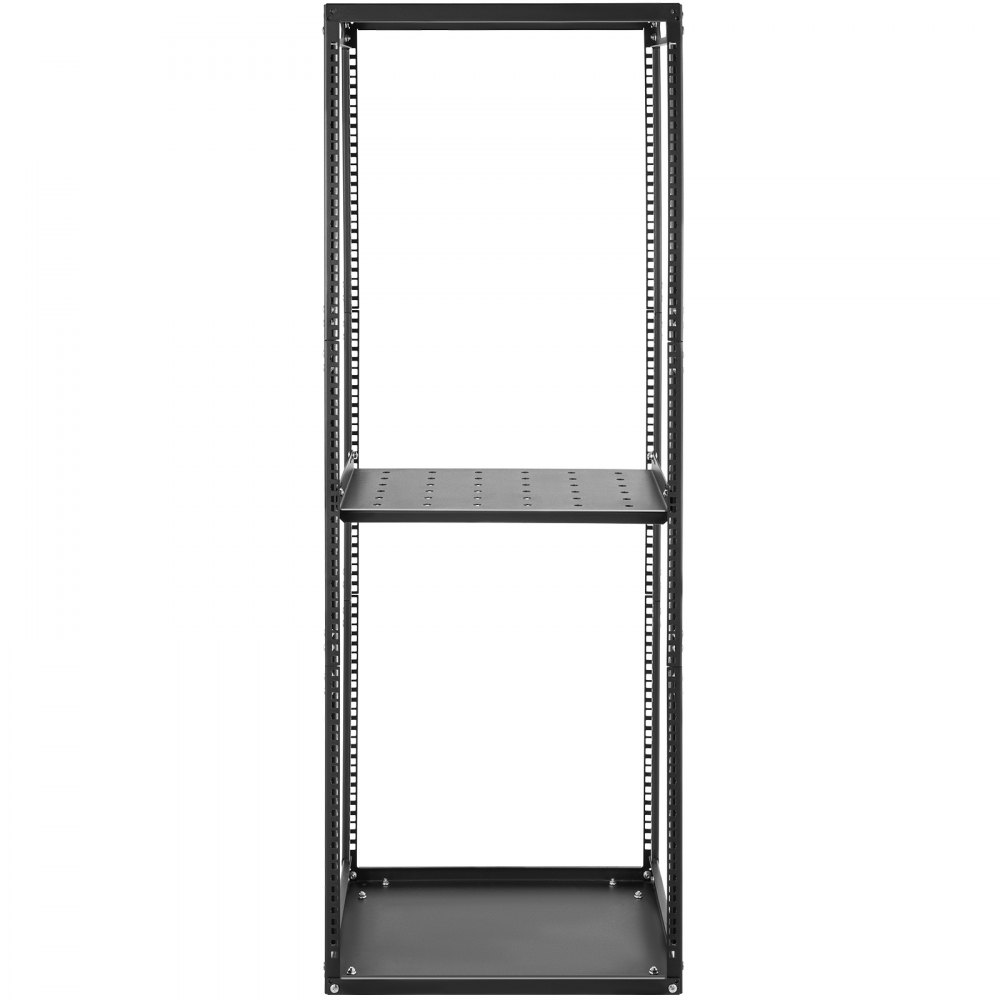 VEVOR Server Rack, 28U Open Frame Rack, 4-Post IT Server Network Relay Rack, 19 Inch Server/Audio Network Equipment Rack Cold Rolled Steel, Heavy Duty Threaded Rack, Holds Network Servers & AV Gear
