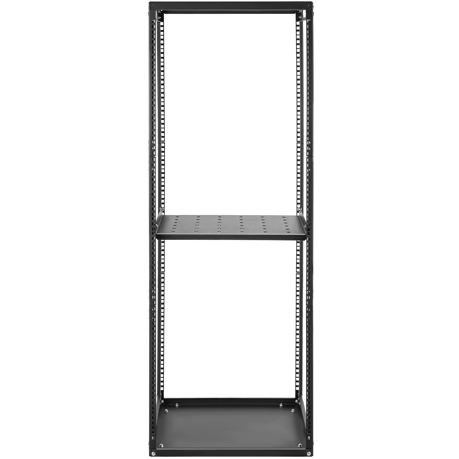 VEVOR Server Rack, 28U Open Frame Rack, 4-Post IT Server Network Relay Rack, 19 Inch Server/Audio Network Equipment Rack Cold Rolled Steel, Heavy Duty Threaded Rack, Holds Network Servers & AV Gear