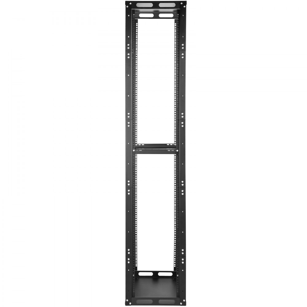 VEVOR Server Rack, 42U Open Frame Rack, 4-Post IT Server Network Relay Rack, 19 Inch Server/Audio Network Equipment Rack Cold Rolled Steel, Heavy Duty Threaded Rack, Holds Network Servers & AV Gear