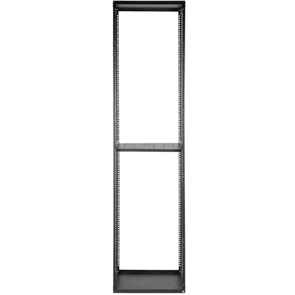 VEVOR Server Rack, 42U Open Frame Rack, 4-Post IT Server Network Relay Rack, 19 Inch Server/Audio Network Equipment Rack Cold Rolled Steel, Heavy Duty Threaded Rack, Holds Network Servers & AV Gear
