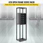 VEVOR Server Rack, 42U Open Frame Rack, 4-Post IT Server Network Relay Rack, 19 Inch Server/Audio Network Equipment Rack Cold Rolled Steel, Heavy Duty Threaded Rack, Holds Network Servers & AV Gear