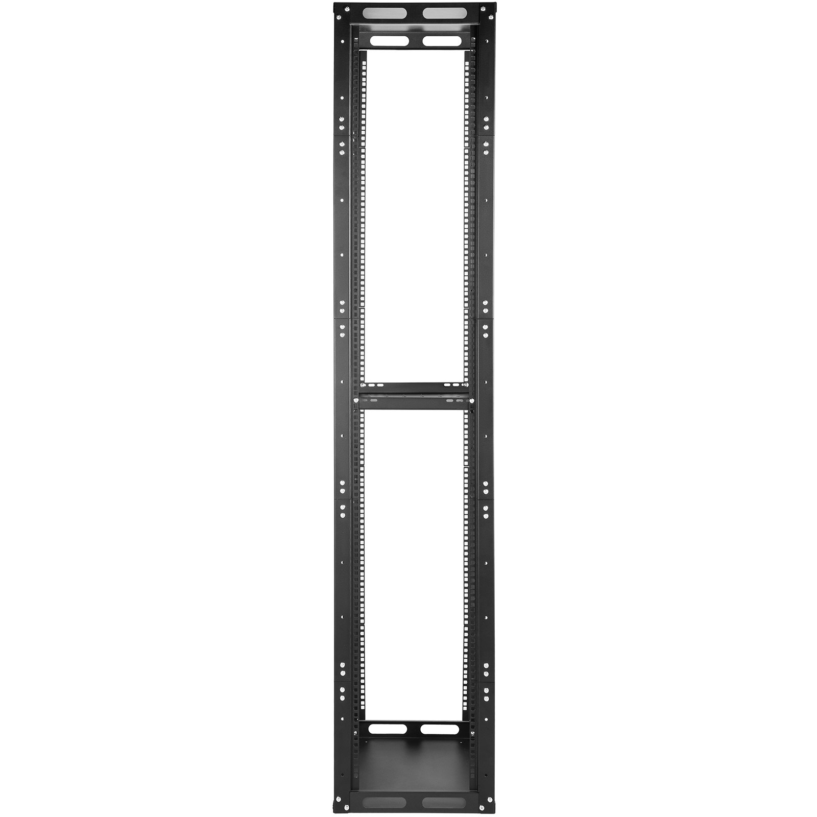 VEVOR Server Rack, 42U Open Frame Rack, 4-Post IT Server Network Relay Rack, 19 Inch Server/Audio Network Equipment Rack Cold Rolled Steel, Heavy Duty Threaded Rack, Holds Network Servers & AV Gear