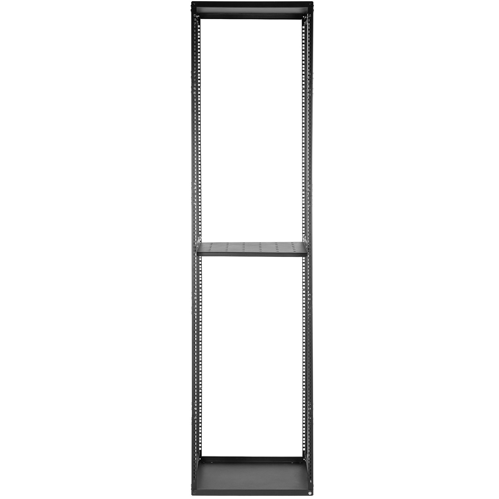 VEVOR Server Rack, 42U Open Frame Rack, 4-Post IT Server Network Relay Rack, 19 Inch Server/Audio Network Equipment Rack Cold Rolled Steel, Heavy Duty Threaded Rack, Holds Network Servers & AV Gear