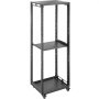 VEVOR Server Rack, 27U Open Frame Rack, 4-Post IT Server Network Relay Rack, 19 Inch Server/Audio Network Equipment Rack Cold Rolled Steel, Heavy Duty Rack w/Casters, Holds Network Servers & AV Gear