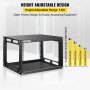 VEVOR Open Frame Server Rack Network Server Rack 6U 4 Post 19"/482mm Relay Rack