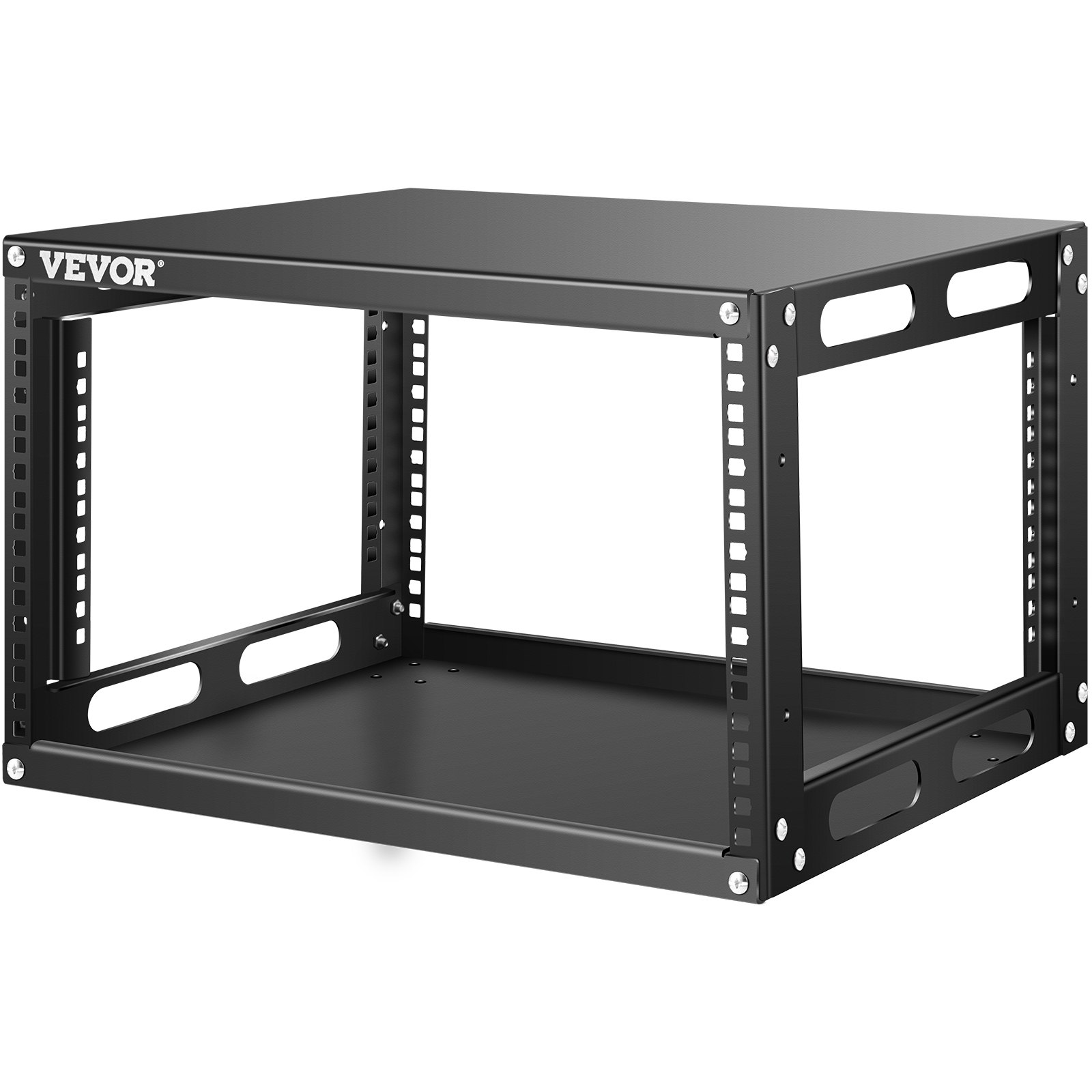 VEVOR Open Frame Server Rack Network Server Rack 6U 4 Post 19"/482mm Relay Rack