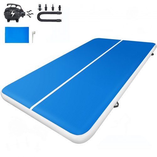 10FT Air Track Inflatable Airtrack Gymnastic Tumbling Mat Training 8in Thick Gym